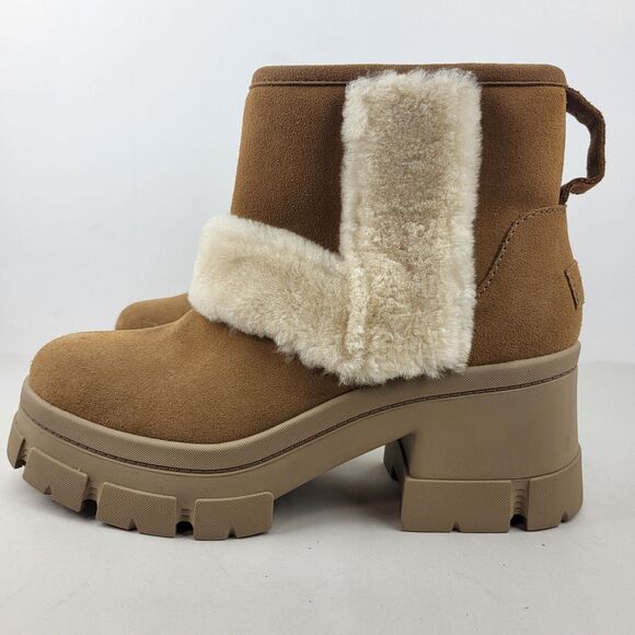 New UGG BROOKLYN SUNBURST ANKLE BOOTS SUEDE US 11 - Picture 2 of 14